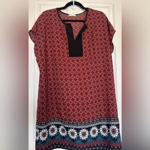 Pleione Red Patterned Women's dress